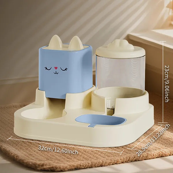 Automatic Pet Feeder & Water Fountain Set