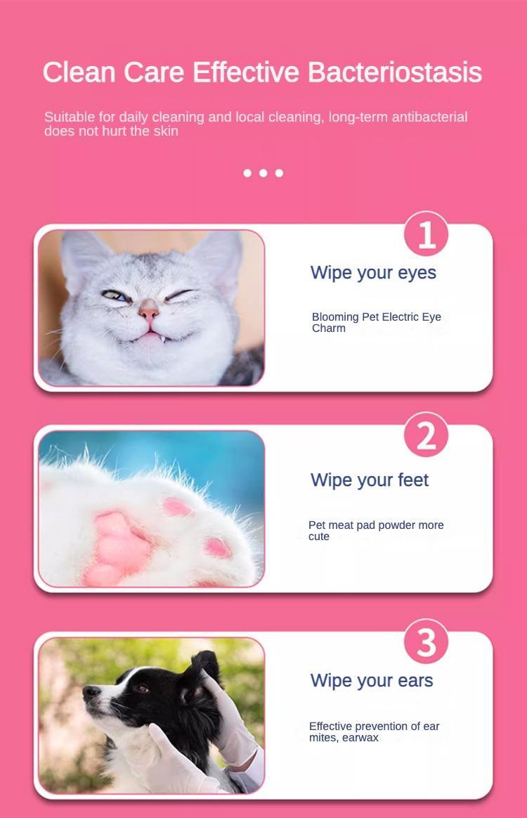 Dog & Cat Wet Wipes – Fragrance-Free, Plant-Based, Hypoallergenic Cleansing Wipes for Paws, Ears, Fur & Butt