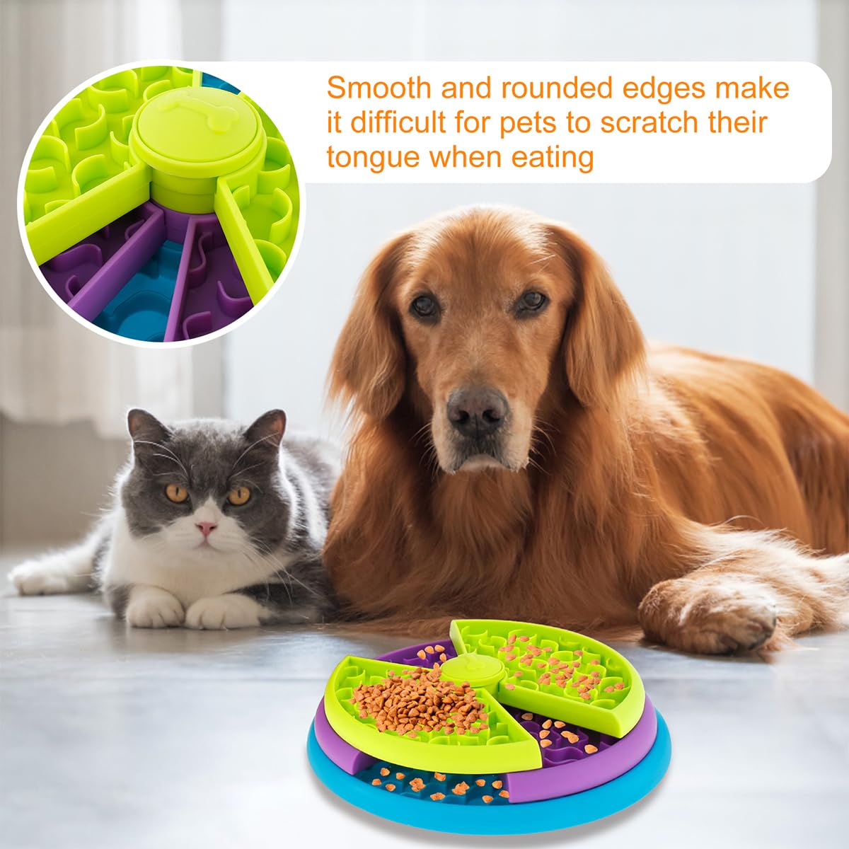 3-in-1 Slow Feeder Bowl for Dogs – Anti-Choking Puzzle Feeder & Lick Mat