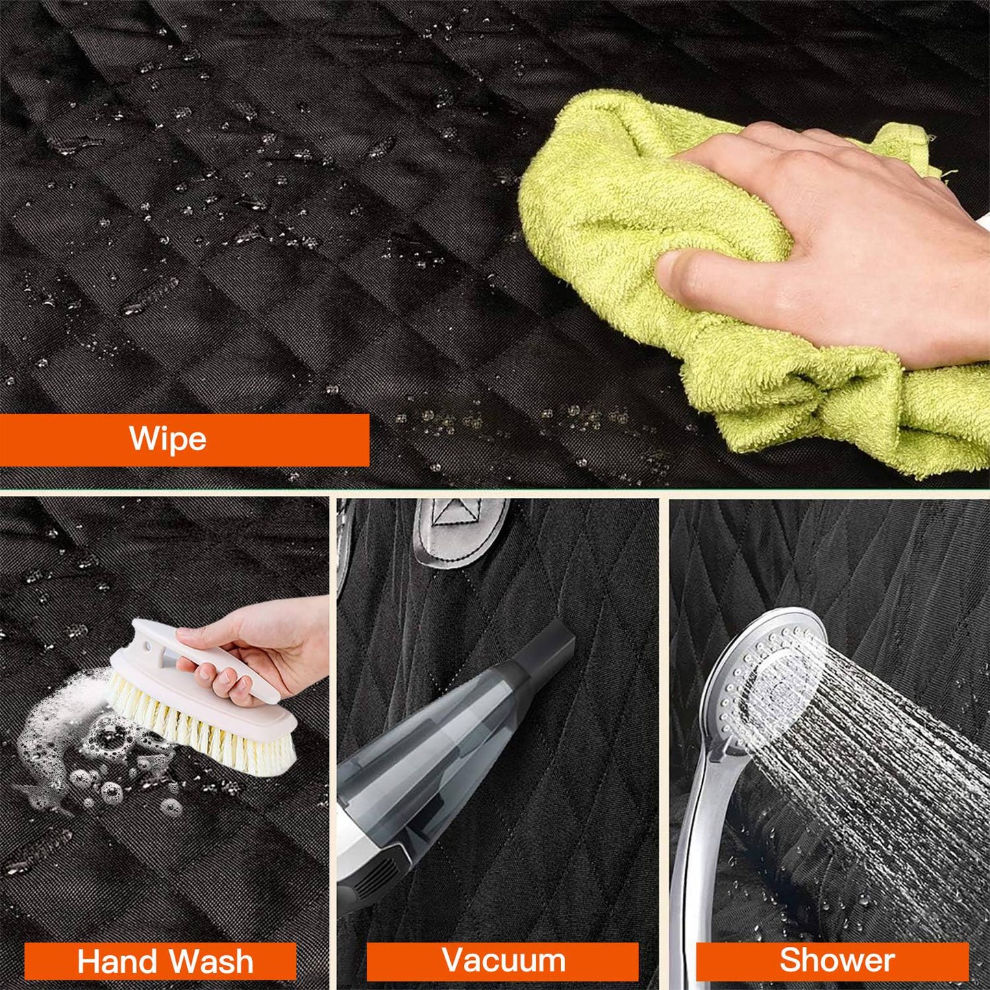 Dog Car Seat Cover – Waterproof & Scratchproof Back Seat Protector with Safety Belt for Car, SUV & Truck
