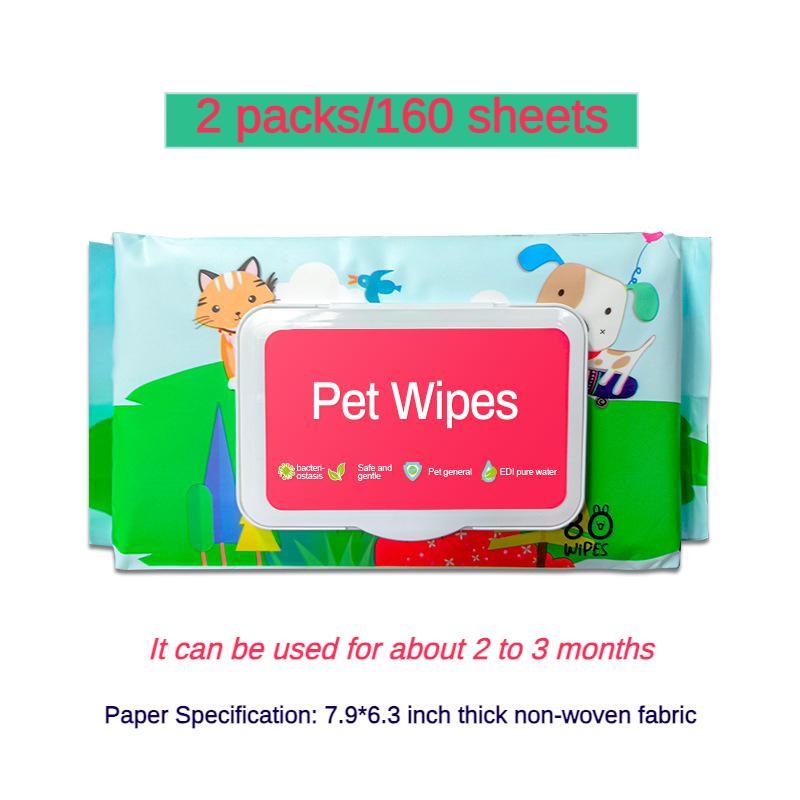 Dog & Cat Wet Wipes – Fragrance-Free, Plant-Based, Hypoallergenic Cleansing Wipes for Paws, Ears, Fur & Butt