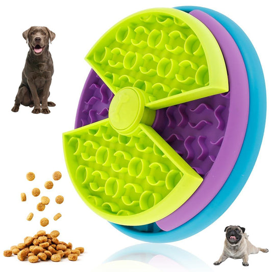 3-in-1 Slow Feeder Bowl for Dogs – Anti-Choking Puzzle Feeder & Lick Mat