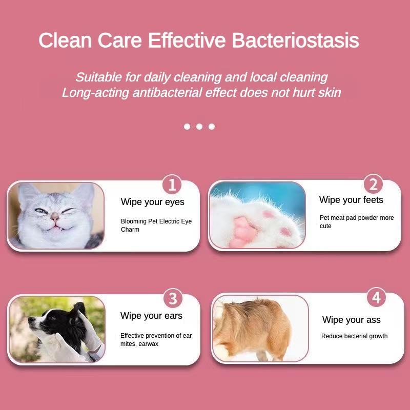 Dog & Cat Wet Wipes – Fragrance-Free, Plant-Based, Hypoallergenic Cleansing Wipes for Paws, Ears, Fur & Butt