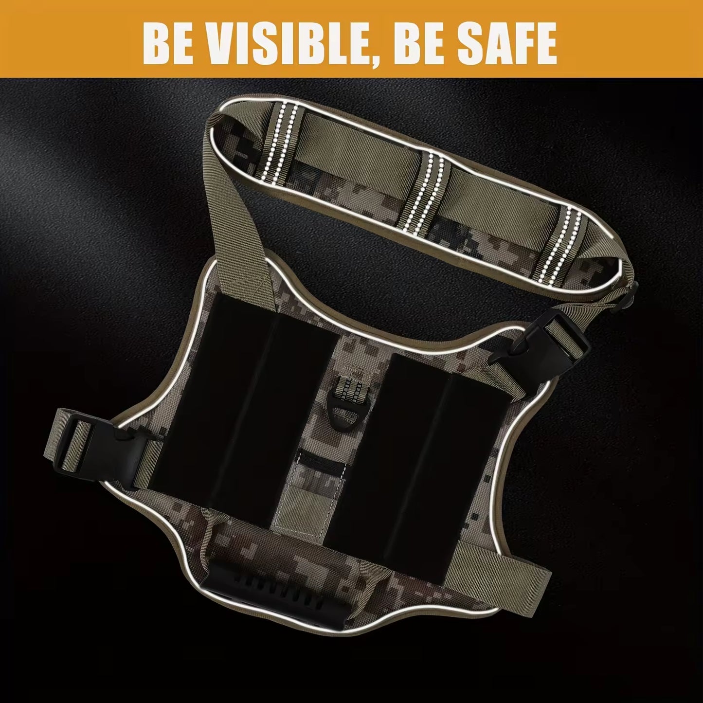 Service Dog Harness – Adjustable No-Pull Reflective Vest with Handle for Easy Walking