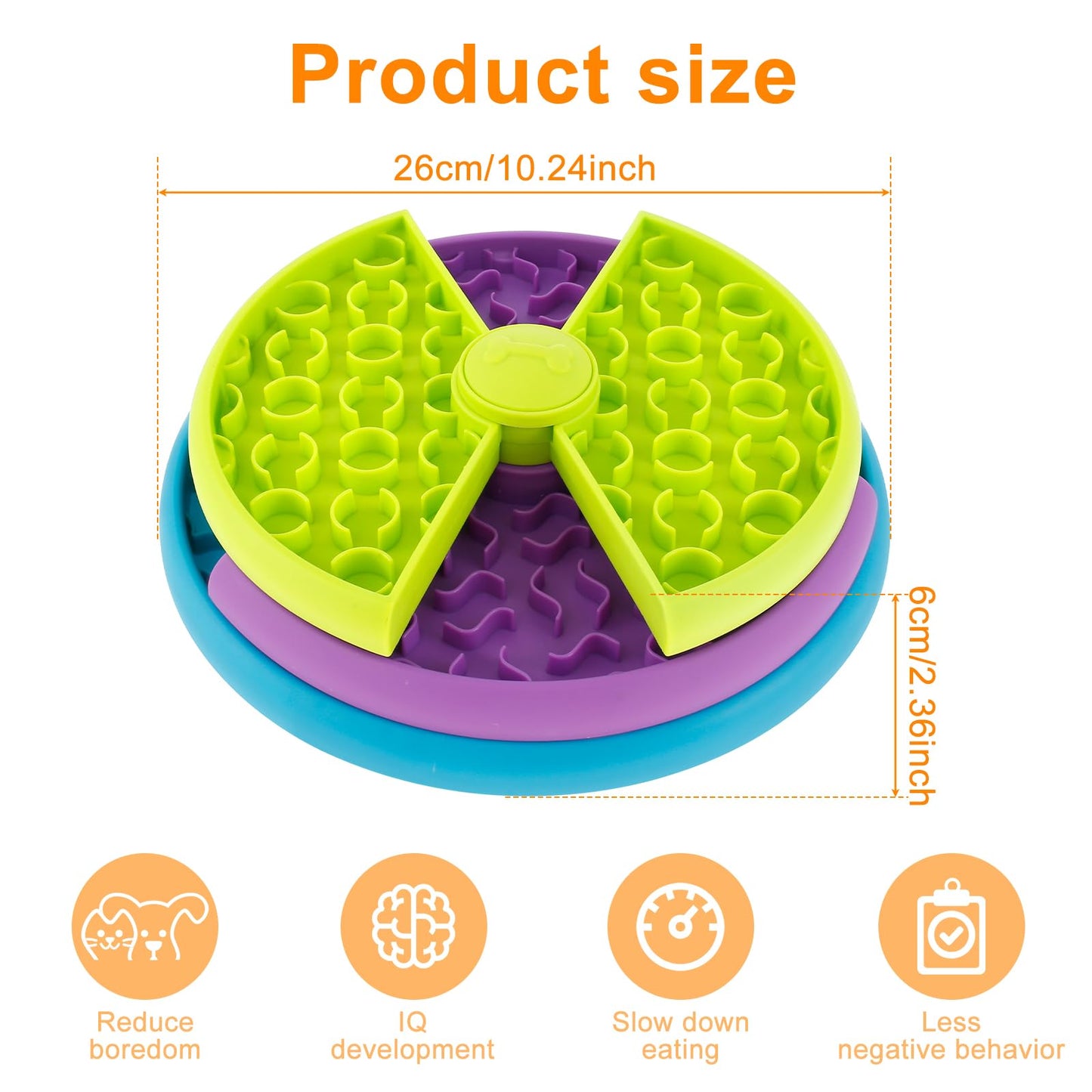 3-in-1 Slow Feeder Bowl for Dogs – Anti-Choking Puzzle Feeder & Lick Mat