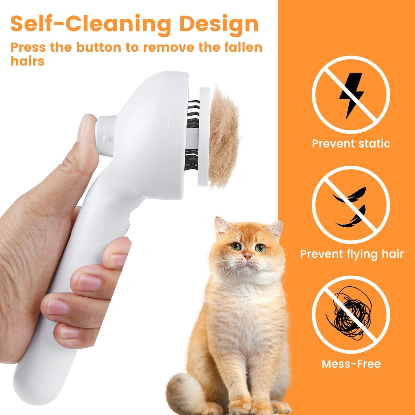 3-in-1 Pet Steam Brush – Hair Removal & Grooming Comb with Water Spray for Cats & Dogs