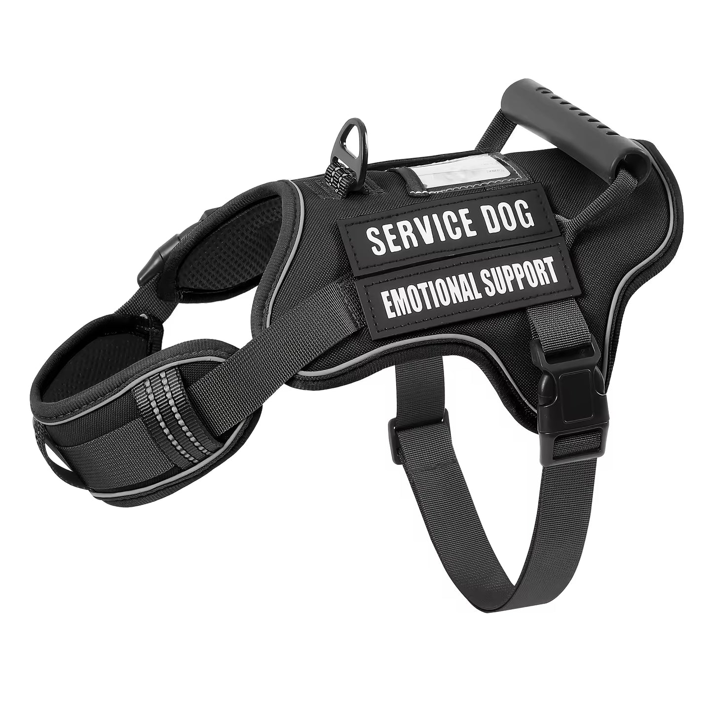Service Dog Harness – Adjustable No-Pull Reflective Vest with Handle for Easy Walking
